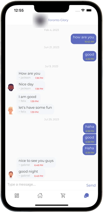 Guild chat between members